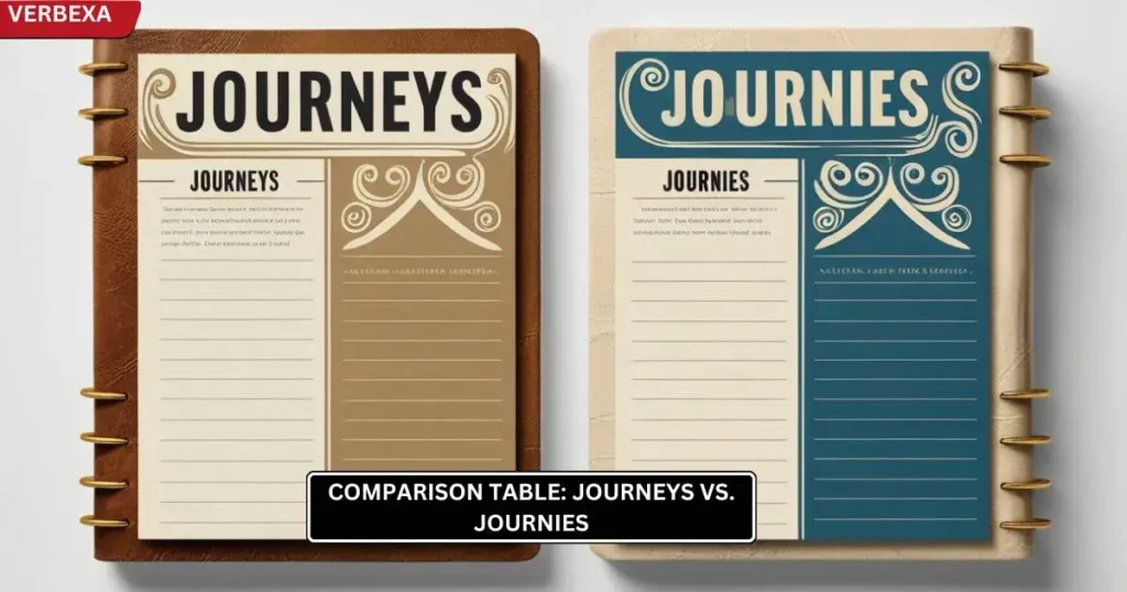 Comparison Table: Journeys vs. Journies