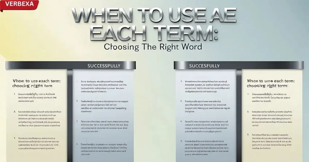 When to Use Each Term: Choosing the Right Word