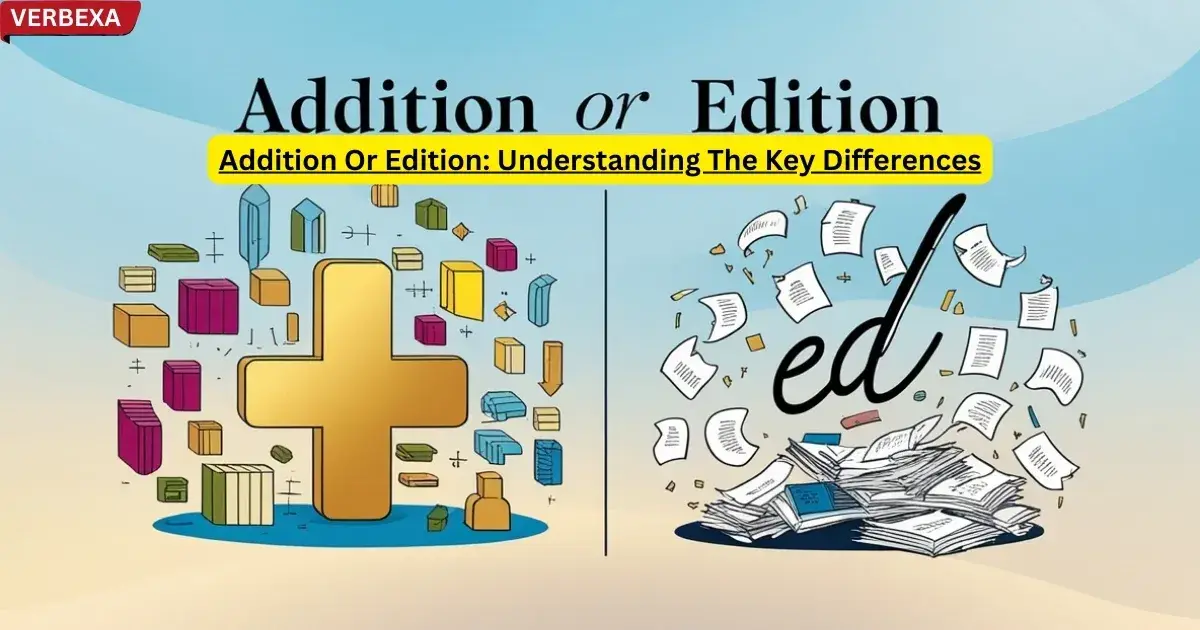 Addition Or Edition: Understanding The Key Differences