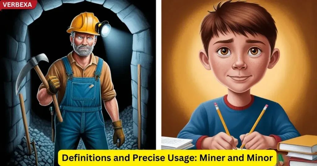 Definitions and Precise Usage: Miner and Minor