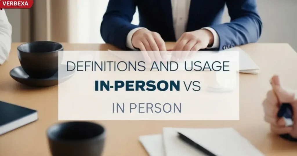 Definitions and Usage: In Person vs In-Person