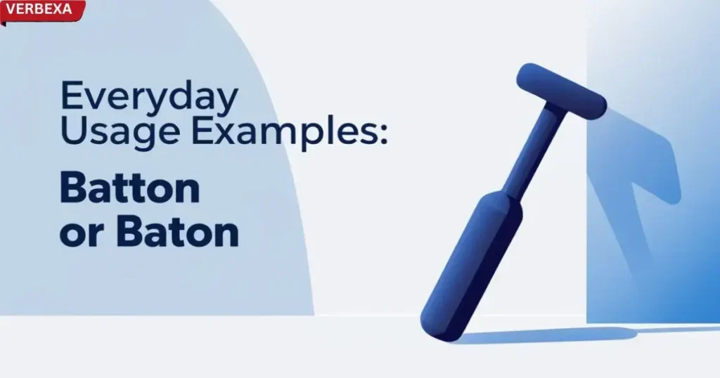 Everyday Usage Examples: Batton Or Baton