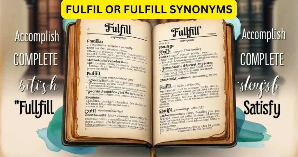 Fulfil or fulfill Synonyms