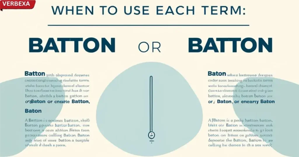 When to Use Each Term: Batton Or Baton