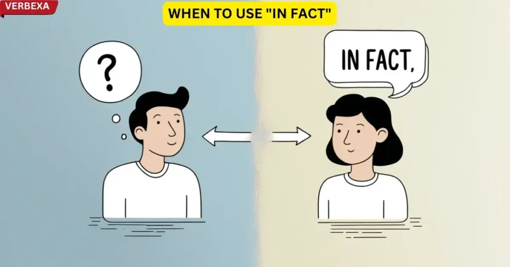 When to Use "In Fact"