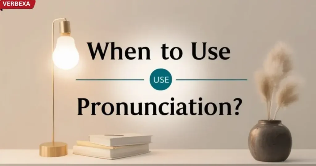 When to Use Pronunciation