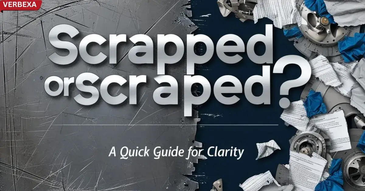 Scrapped or Scraped? A Quick Guide for Clarity