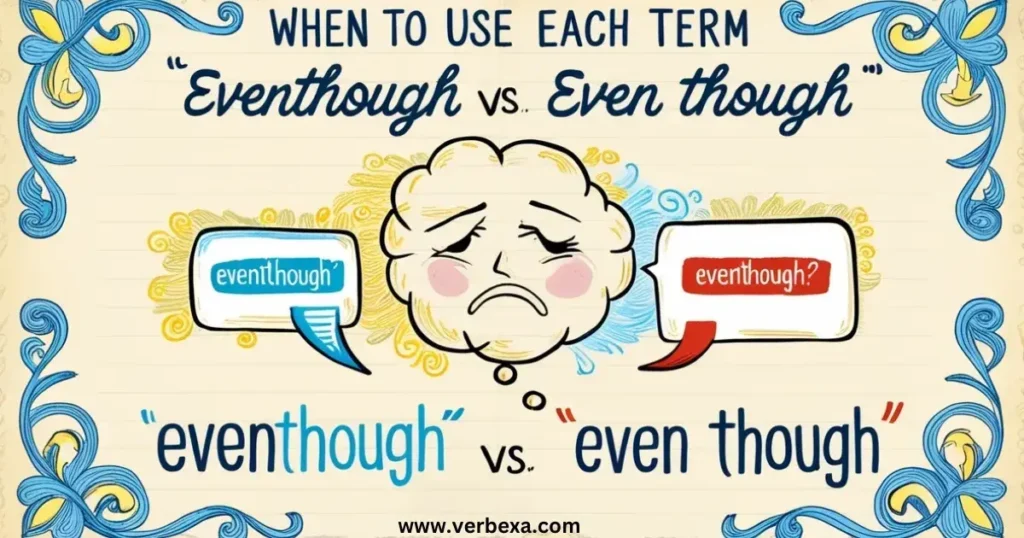When to Use Each Term: Eventhough Vs Even Though
