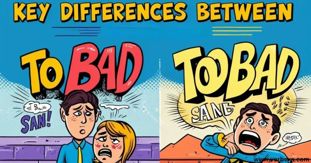 Key Differences Between To Bad and Too Bad