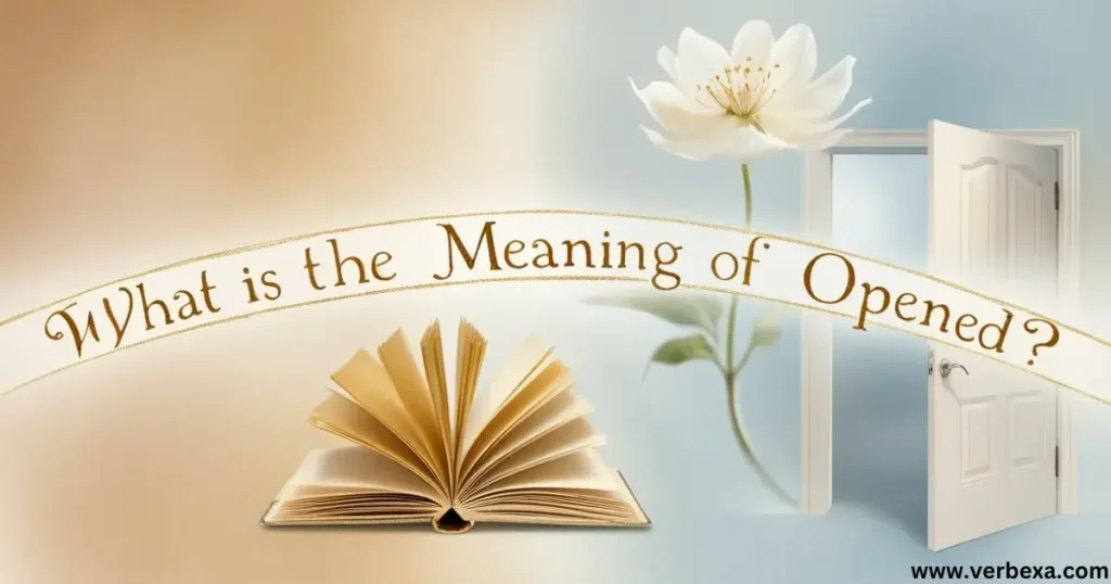 What Is the Meaning of Opened?